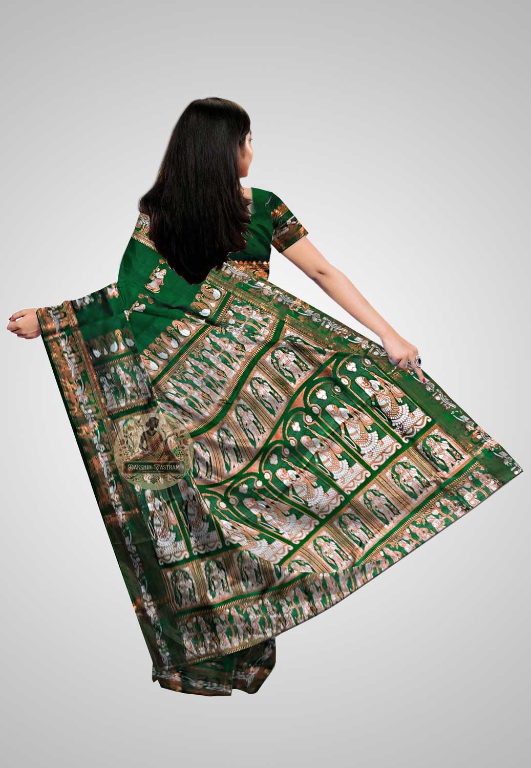 Buy Swarnachari Silk Saree online – Swarnachari Silk Saree rear view