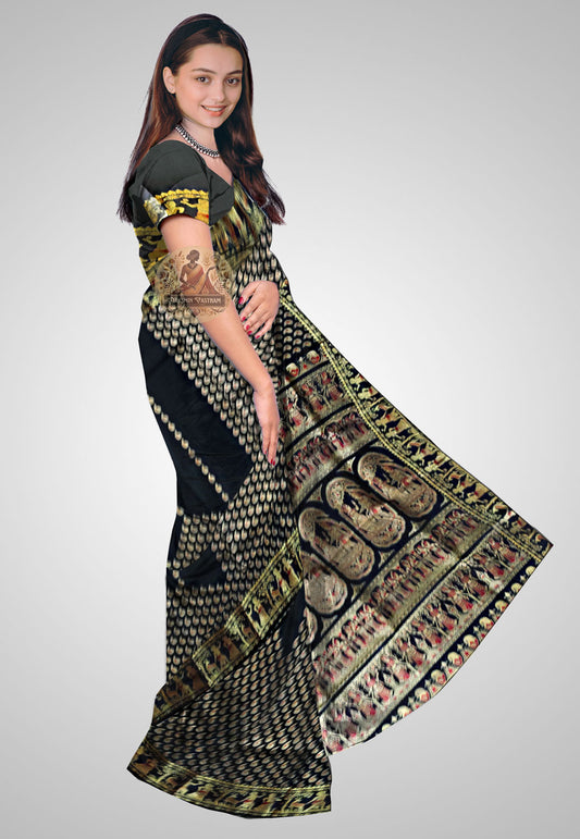 Buy Baluchari Silk Saree online – Handloom Baluchari Silk Saree side view