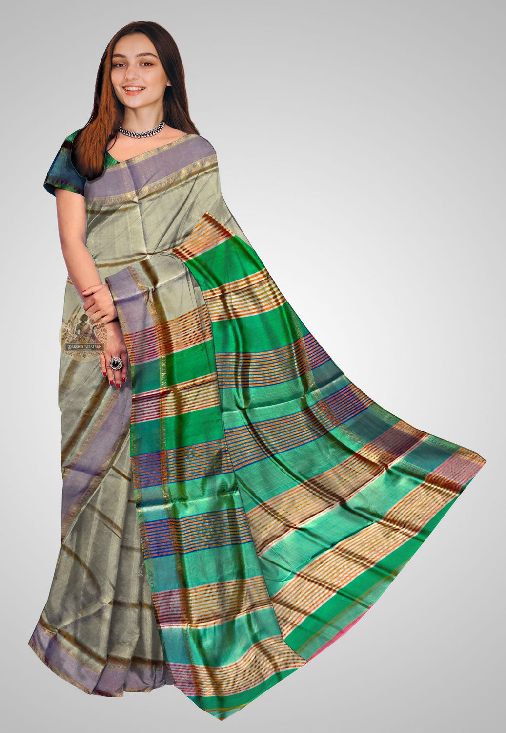 Pure silk saree with lavish drape and rich texture