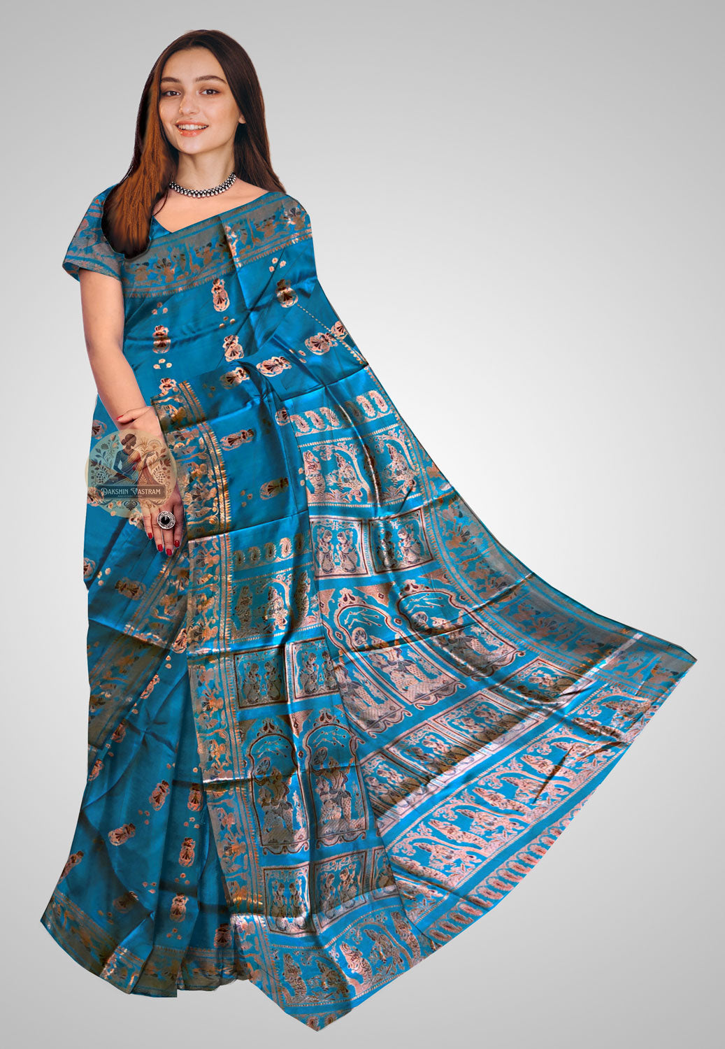 Handloom Swarnachari silk saree with intricate design