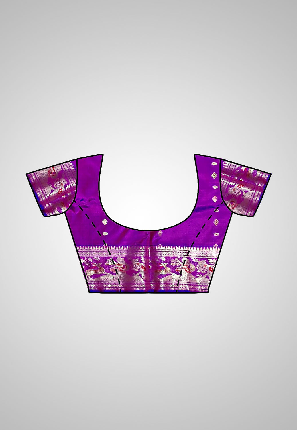 Buy Swarnachari Saree online – Swarnachari Saree blouse view