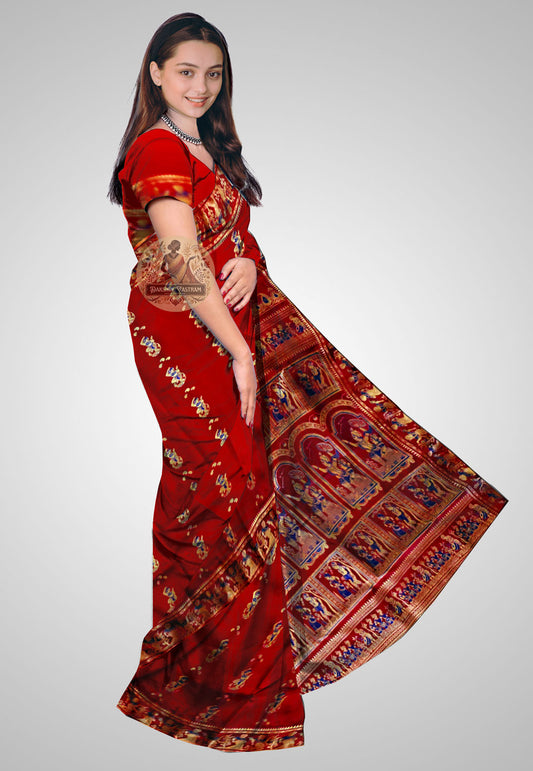 Buy Baluchari Silk Saree online – Baluchari Silk Saree side view