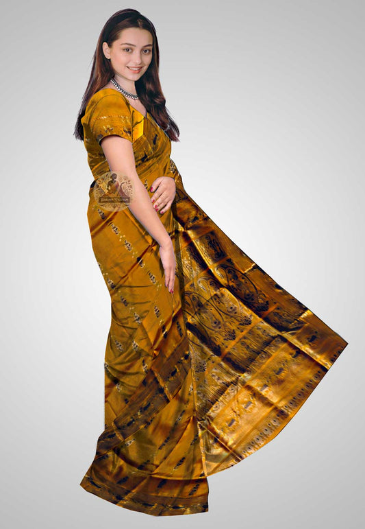 Elegant handwoven silk saree ideal for weddings and grand celebrations