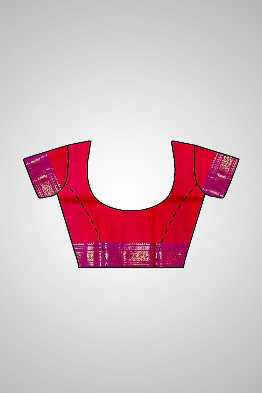 Buy Handloom Pure Silk Saree – Saree with blouse view