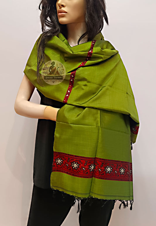 Buy Silk Stole Online – Side angle showcasing flow and texture
