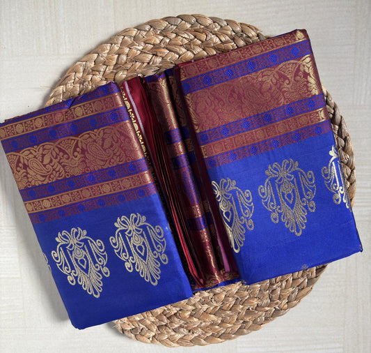 Buy Lightweight Semi Silk Saree online – Lightweight Semi Silk Saree side view