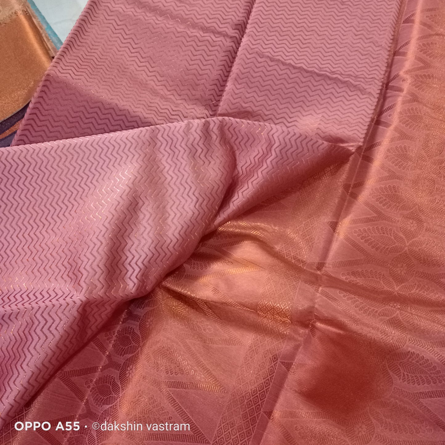 Blouse Piece: Matching blouse piece of Mow Silk Saree, designed to complement the luxurious silk fabric.