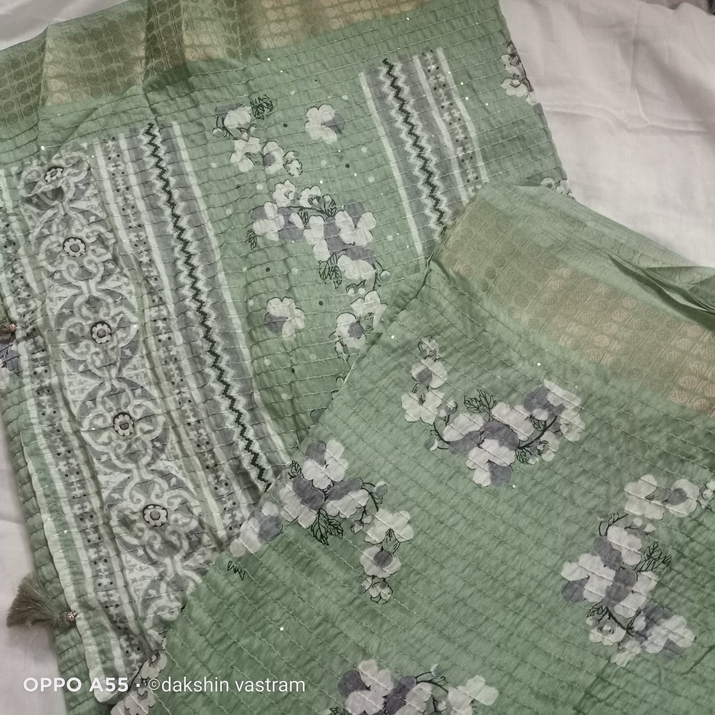 Sequins Silk Saree | Soft cotton, providing a lightweight and comfortable wear