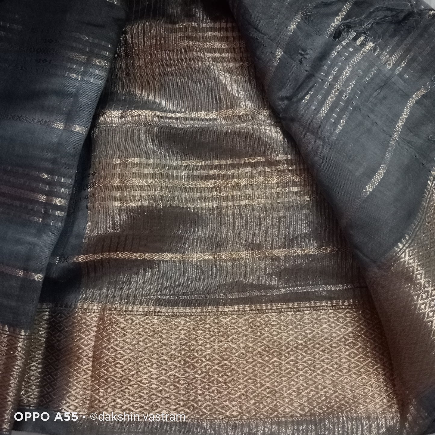 Side view of Tussar Silk fabric with smooth, breathable finish and luxurious sheen