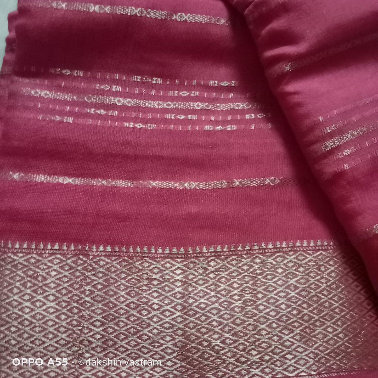 Side view of Tussar Silk fabric with natural elegance and refined texture