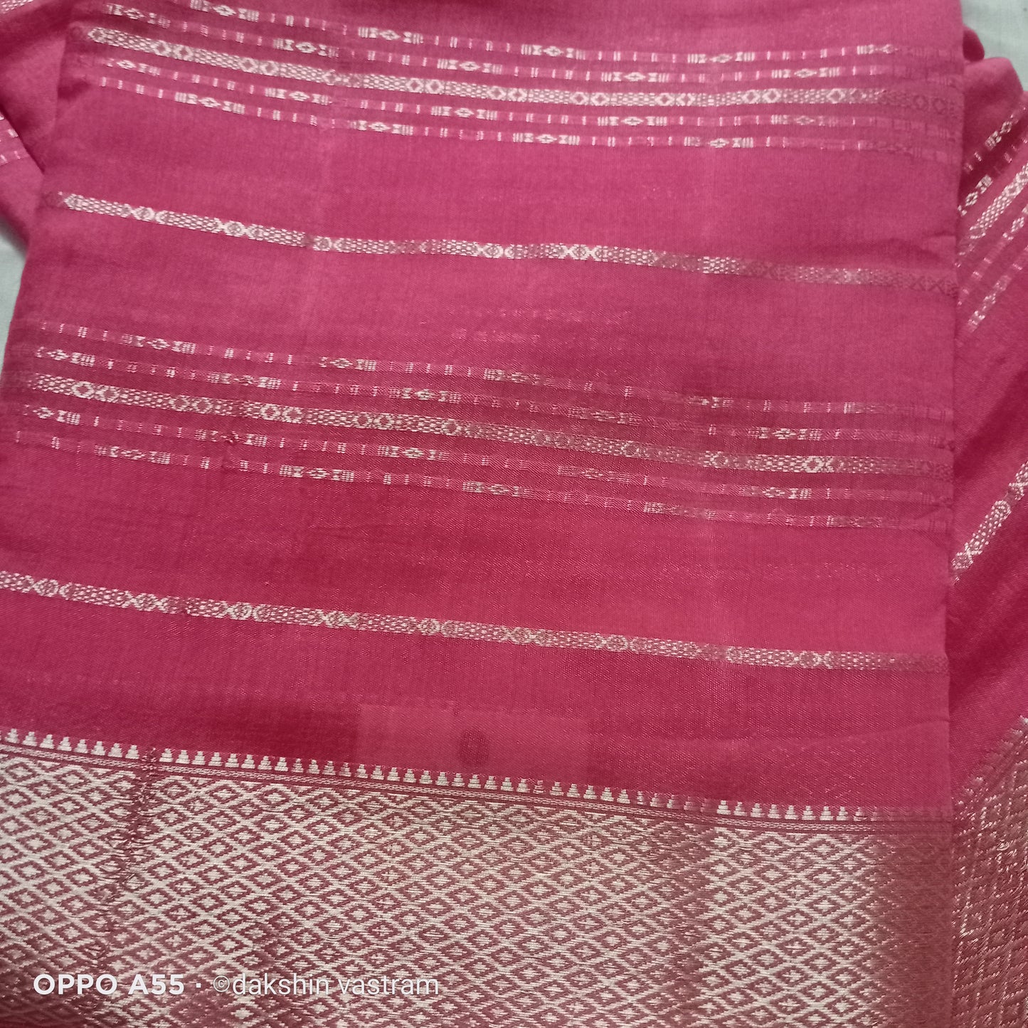 Rear view of Tussar Silk highlighting the soft, breathable fabric and smooth finish