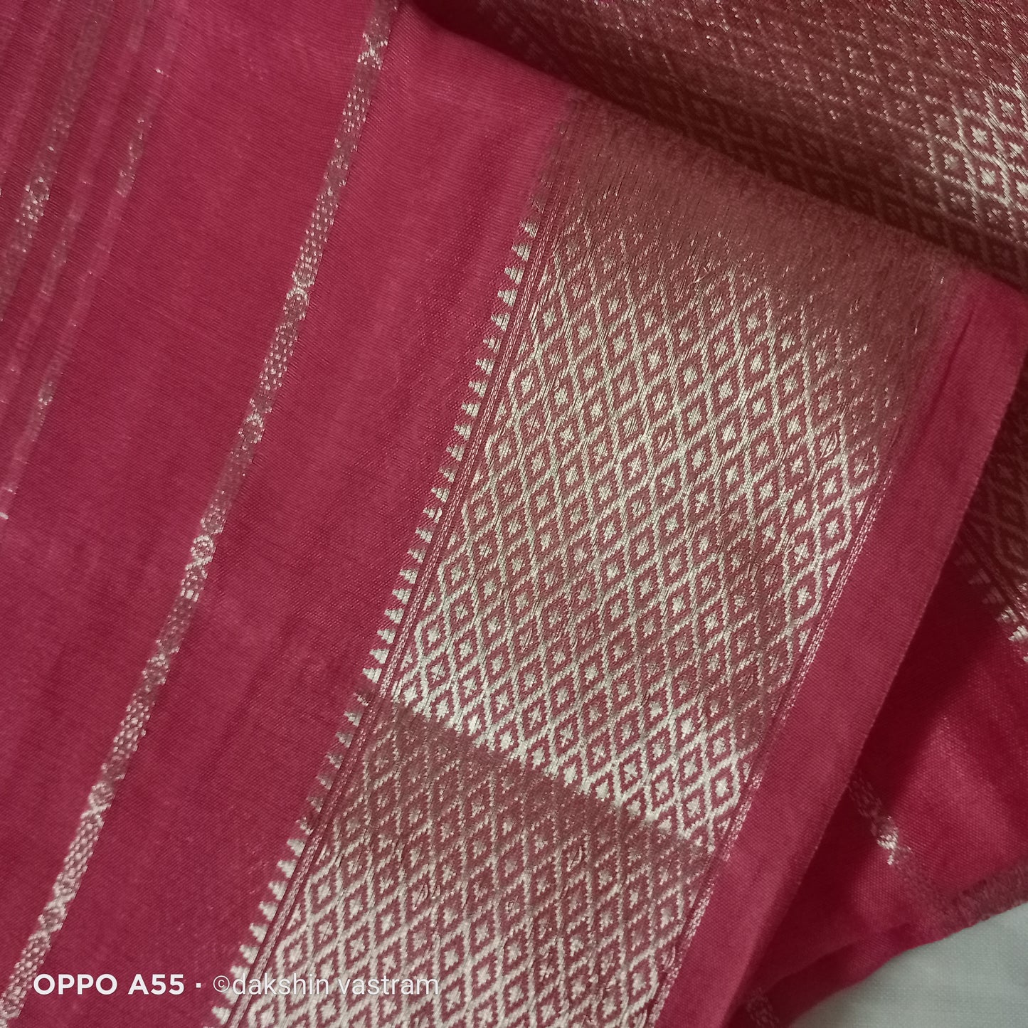 Close-up of Tussar Silk showing intricate fibers and luxurious softness