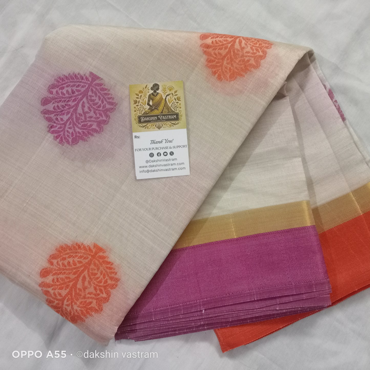Tussar Saree | Soft Tussar | Delicate thread work adds a touch of elegance