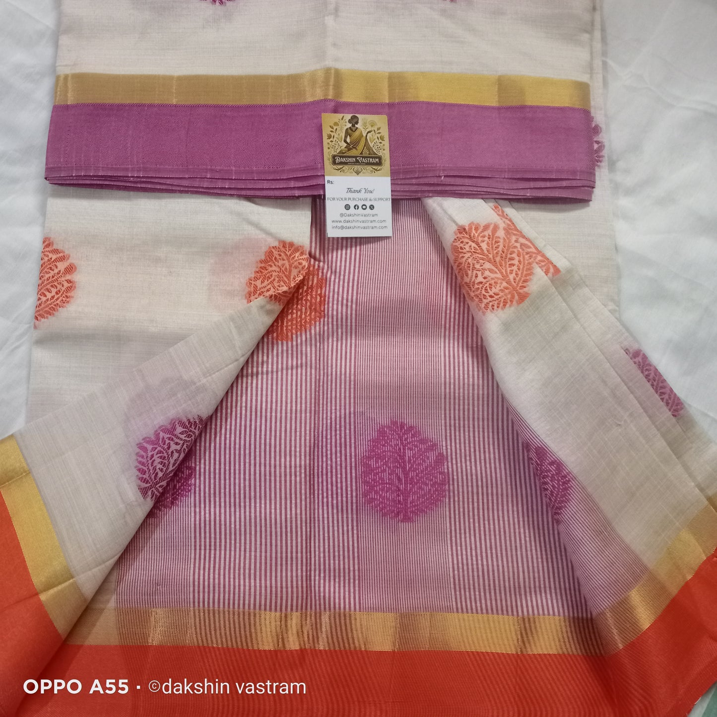 Tussar Saree | Soft Tussar | Delicate thread work adds a touch of elegance