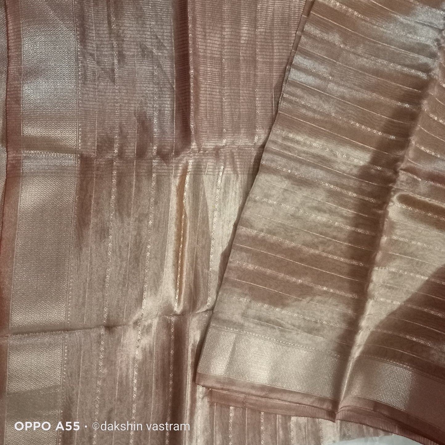 Full view of Korat Tissue Silk fabric highlighting luxurious quality and refined drape