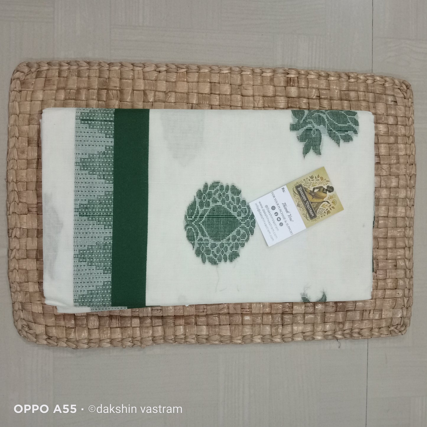 Kasavu Saree | Handcrafted from handloom organic cotton