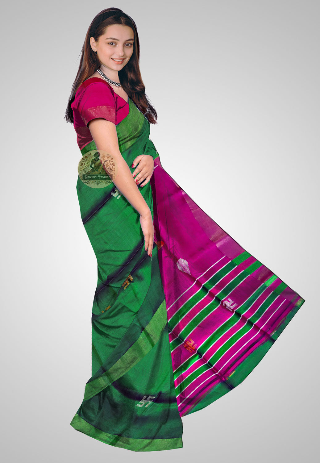 Traditional silk saree with luxurious fabric and detail