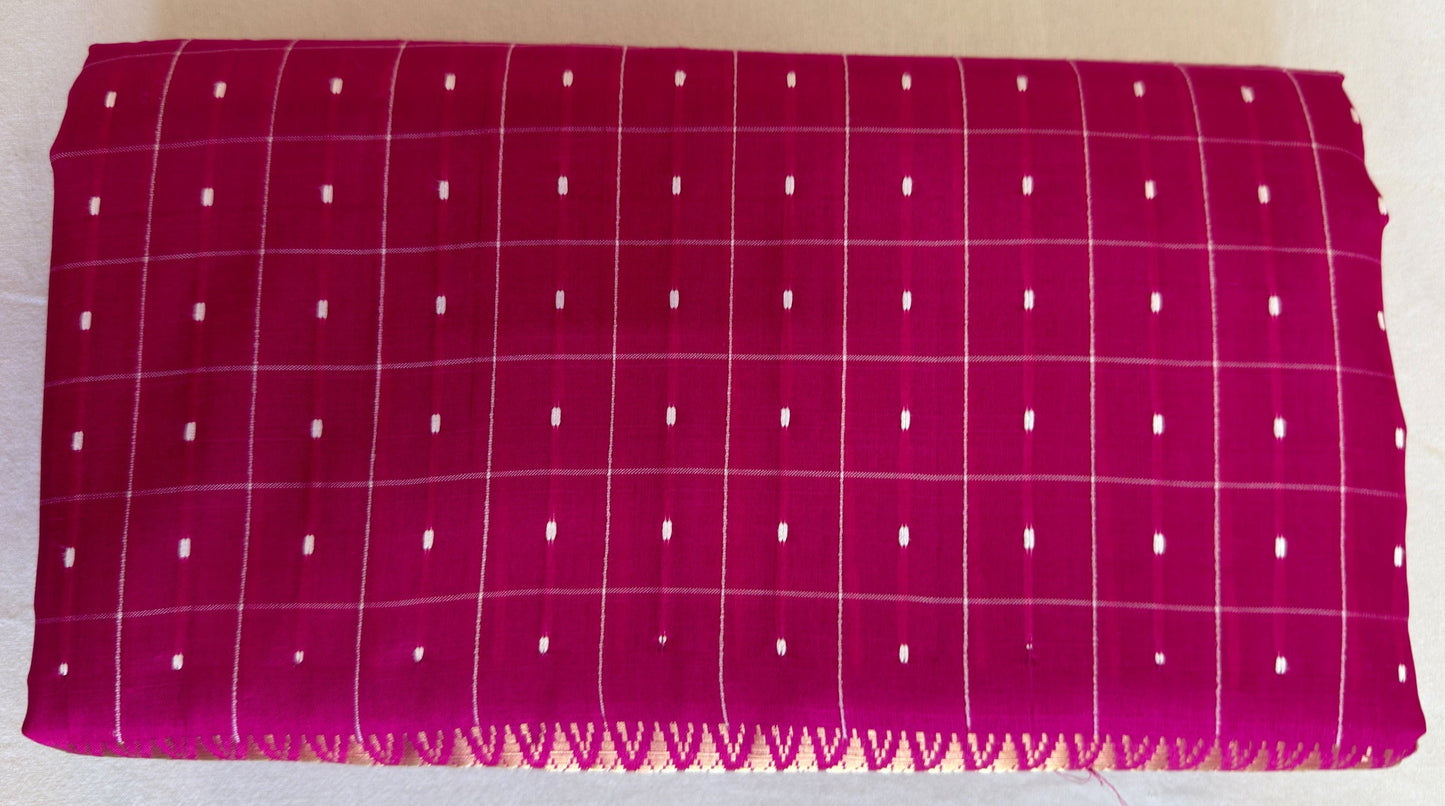 Buy Authentic Bishnupur Silk Saree online – Pallu motif and craftsmanship view