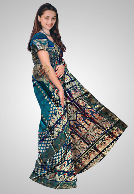 Buy Swarnachari Silk Saree online – Handloom Swarnachari Silk side view