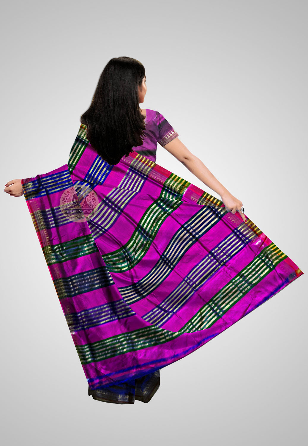 Traditional silk saree with exquisite craftsmanship