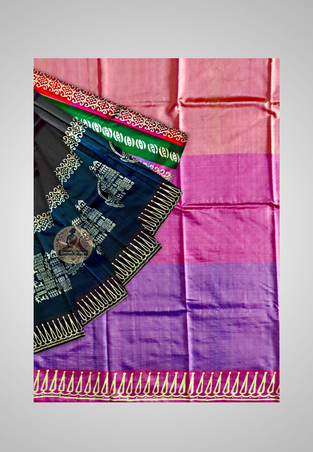 Traditional pure silk saree with refined artistry