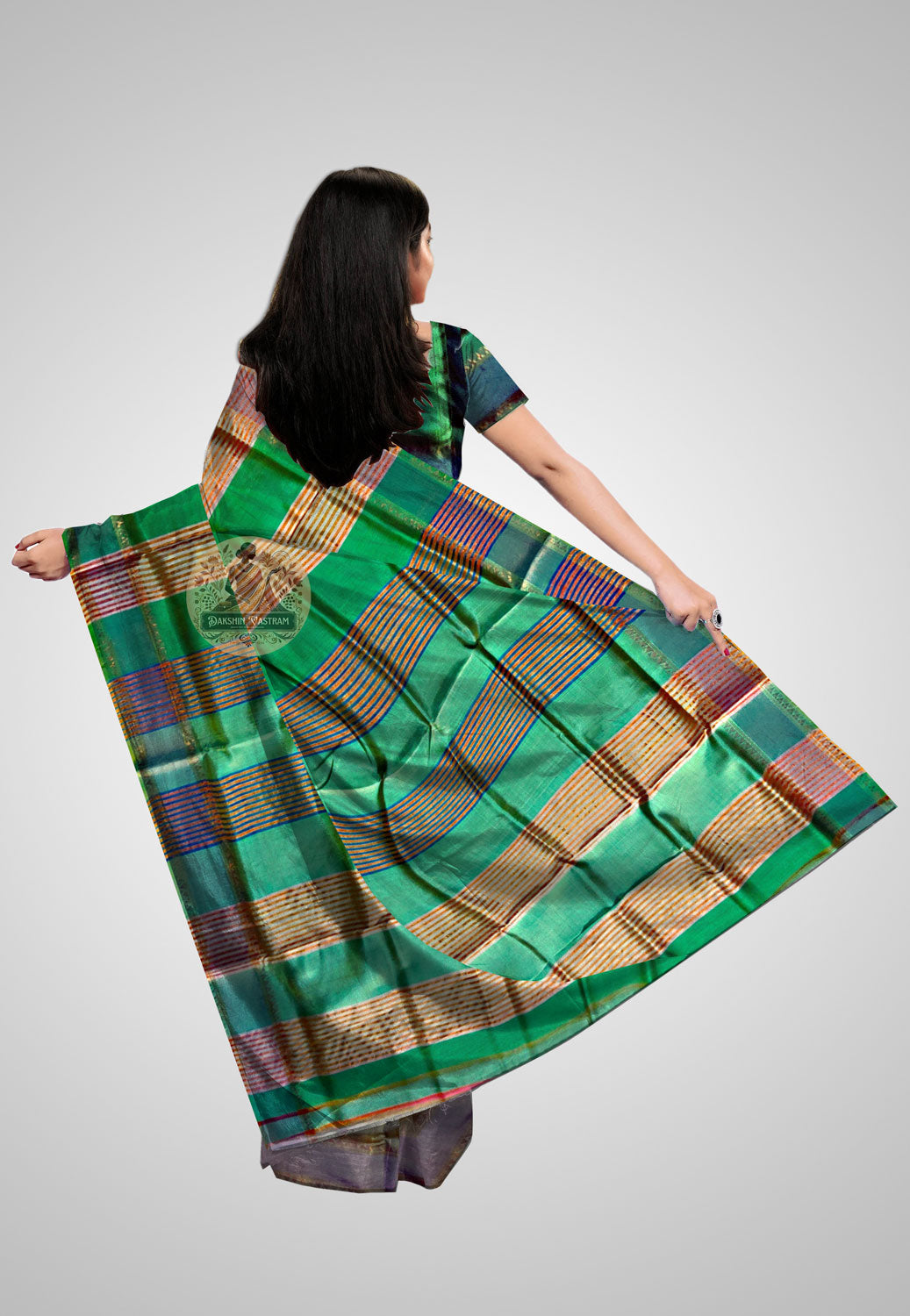 Refined traditional silk saree with artisanal detailing