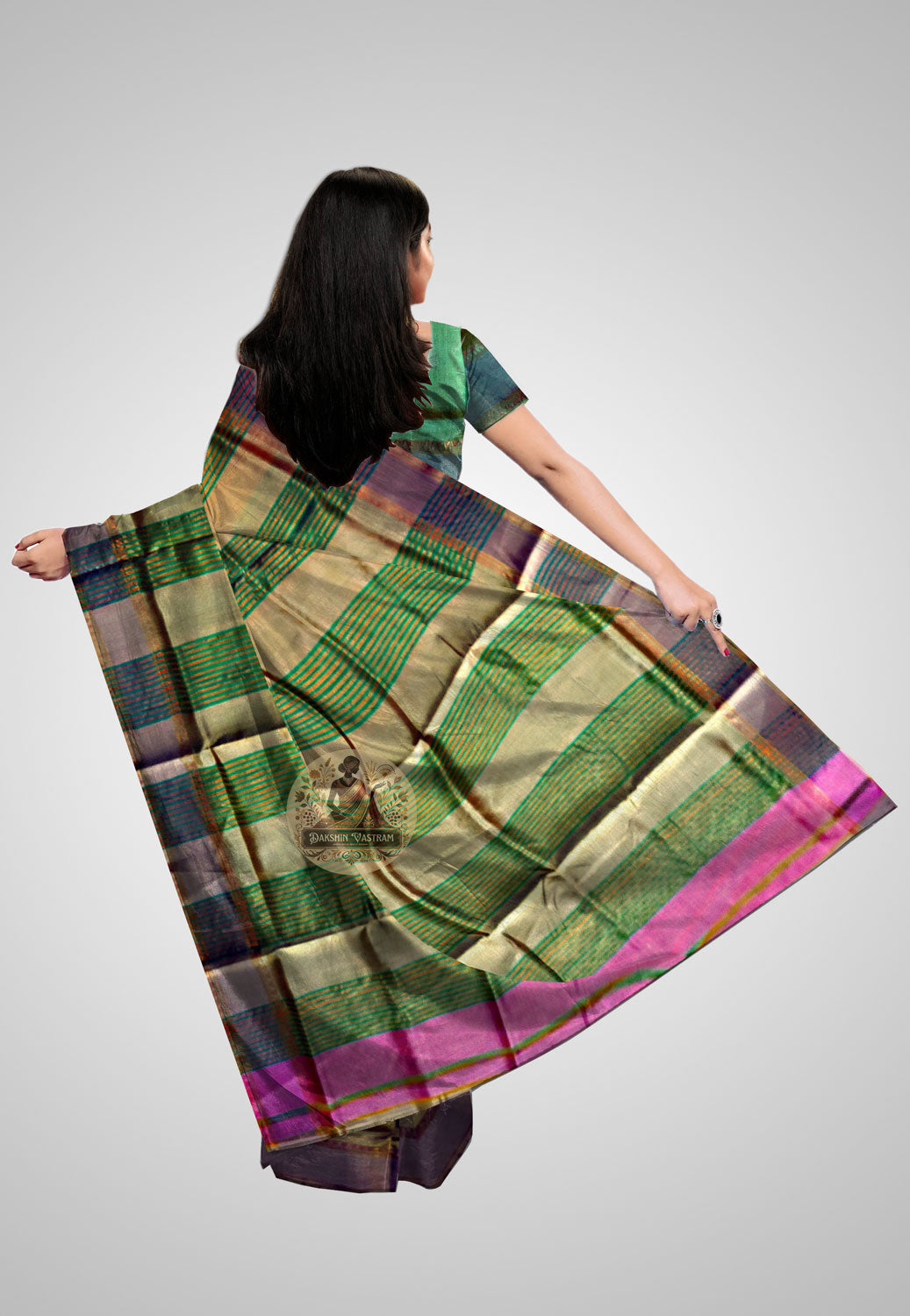 Buy Bishnupur Silk Saree online – Bishnupur Silk Saree rear view