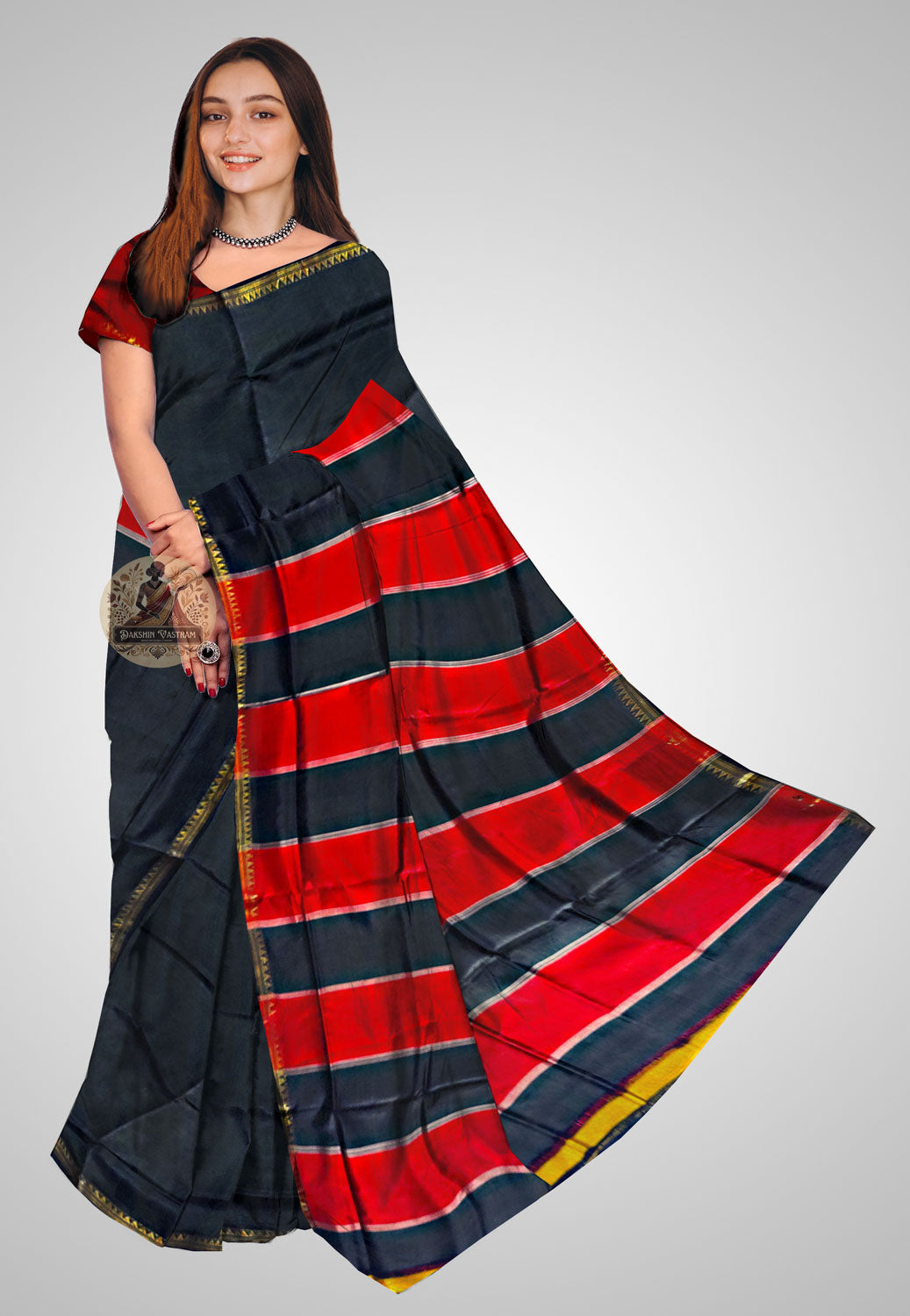 Silk saree with luxurious drape and timeless texture