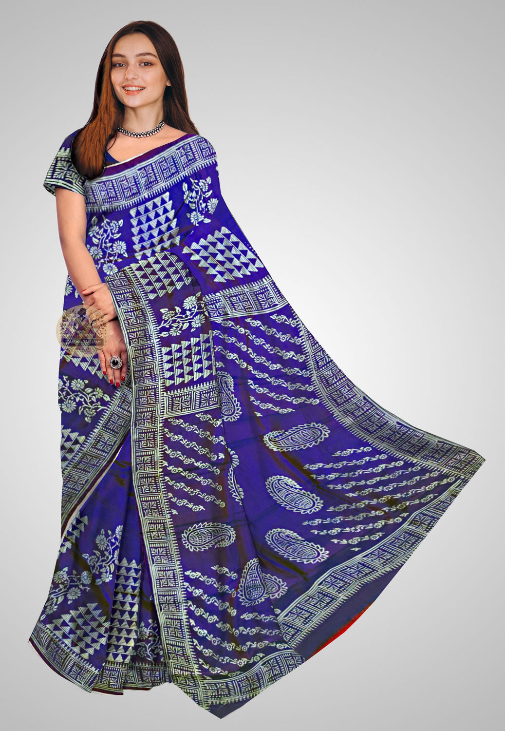 Buy Bishnupuri Katan Silk Saree online – Bishnupuri Katan Silk Saree front view