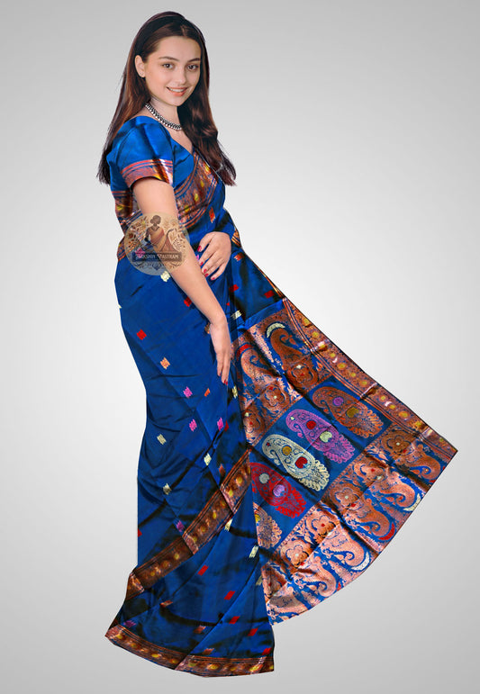 Buy Swarnachari Silk Saree online – side view