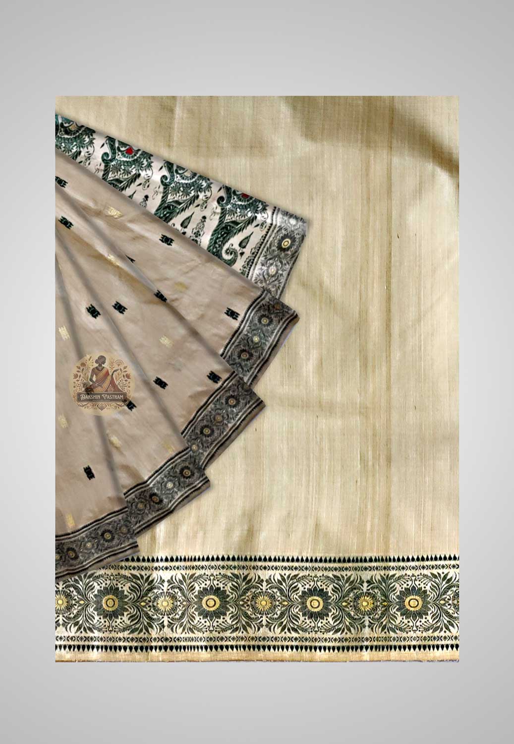 Buy Ghicha Tussar Saree online – Ghicha Tussar Saree full view