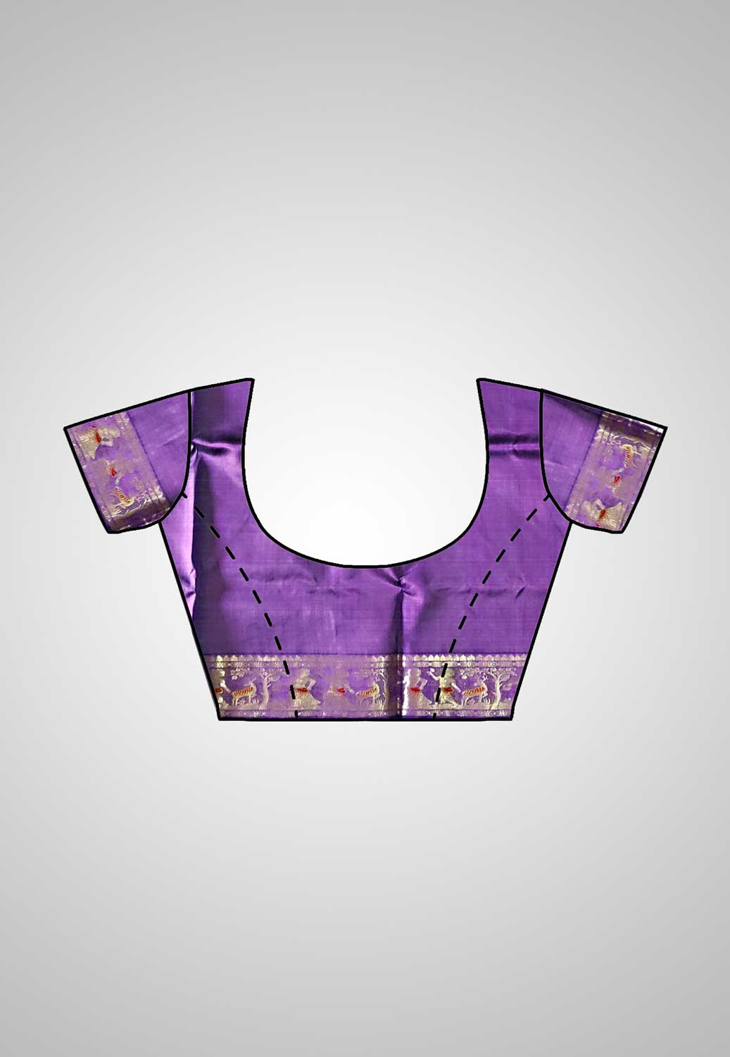 Buy Handloom Swarnachari Pure Silk Saree online – blouse view