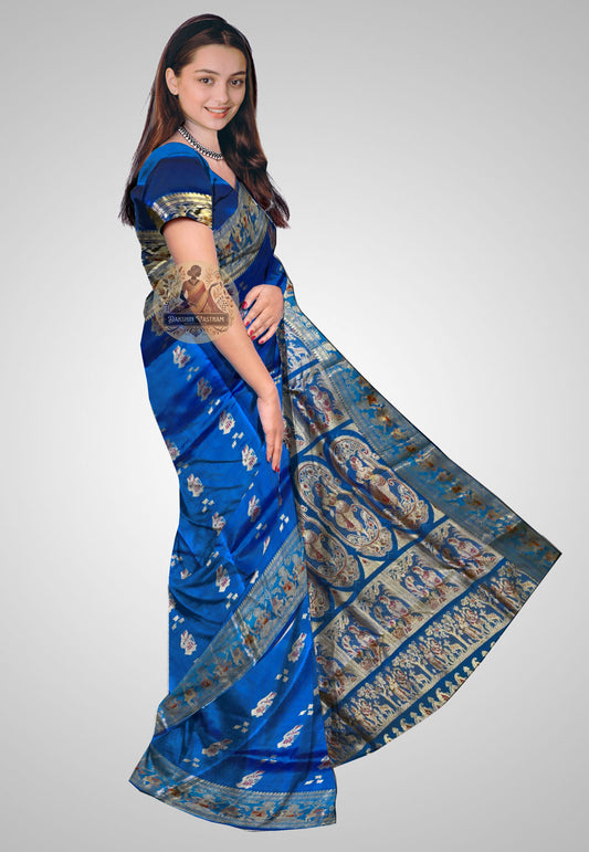 Buy Swarnachari Silk Saree online – Exquisite Handloom Swarnachari Silk side view