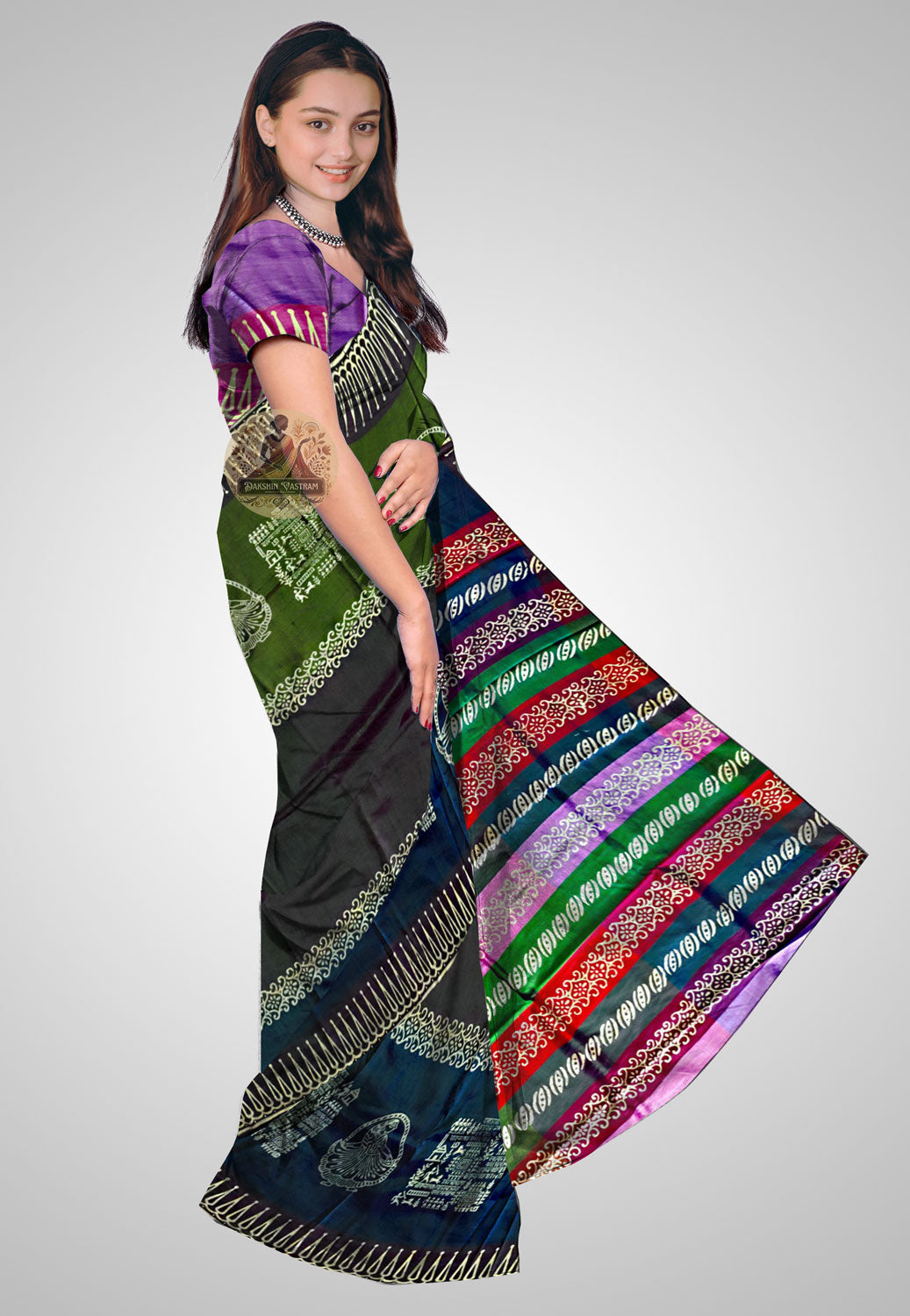 Handwoven silk saree with timeless ethnic craftsmanship