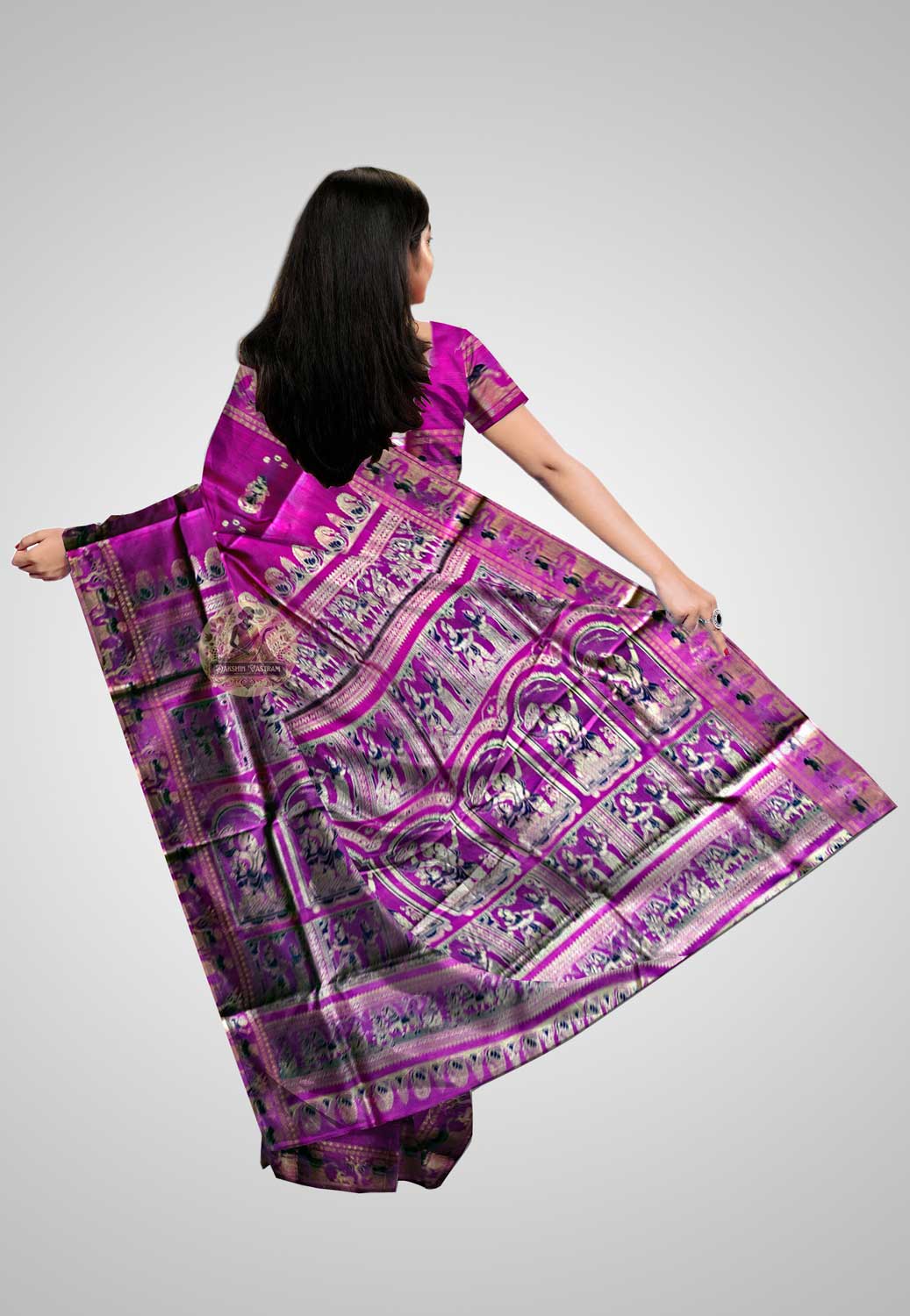 Soft, lustrous silk saree with refined craftsmanship