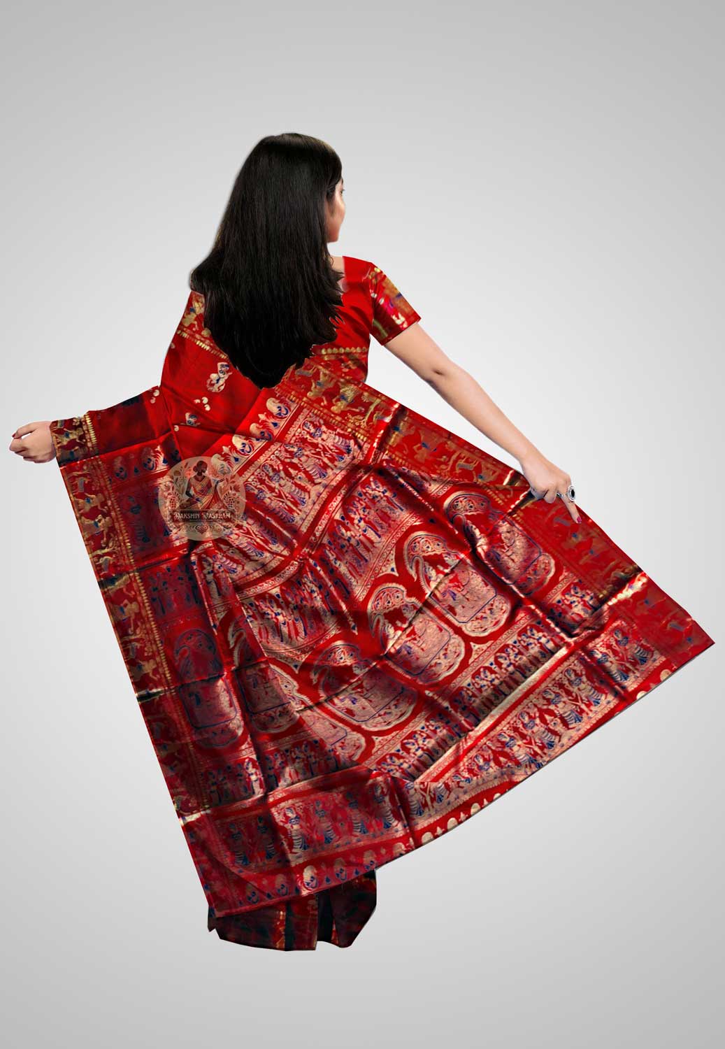 Handcrafted silk saree showcasing traditional artistry and grace