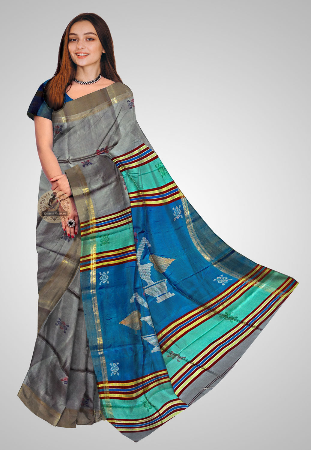Pure Katan silk saree with sumptuous texture and elegant fall