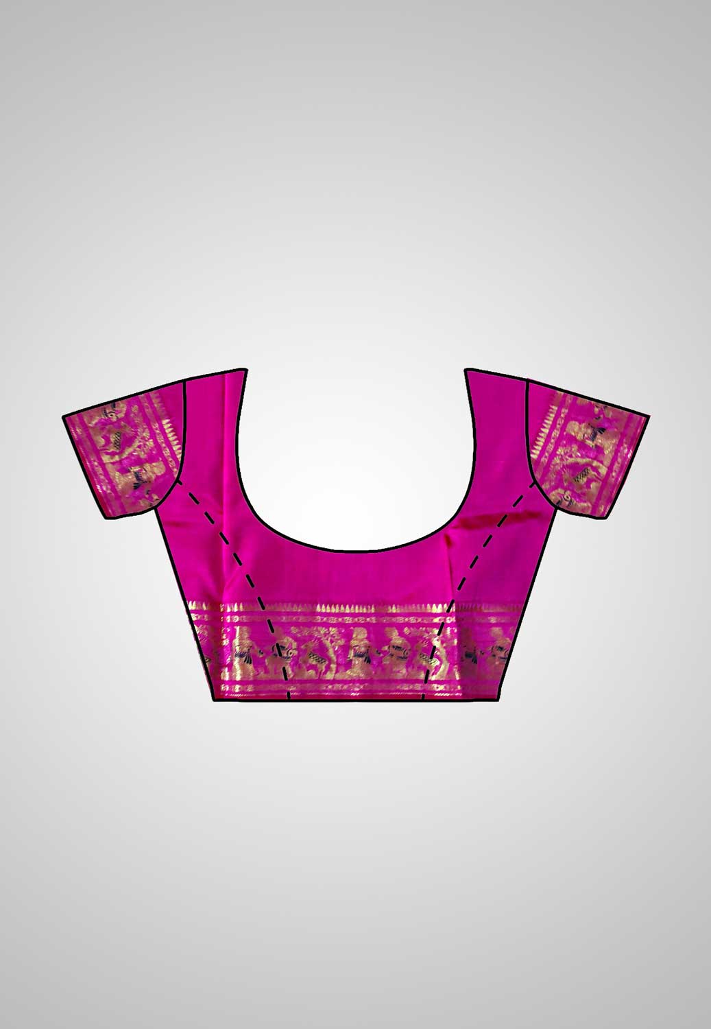 Buy Swarnachari Silk Saree online – Elegant Handloom Swarnachari Silk blouse piece