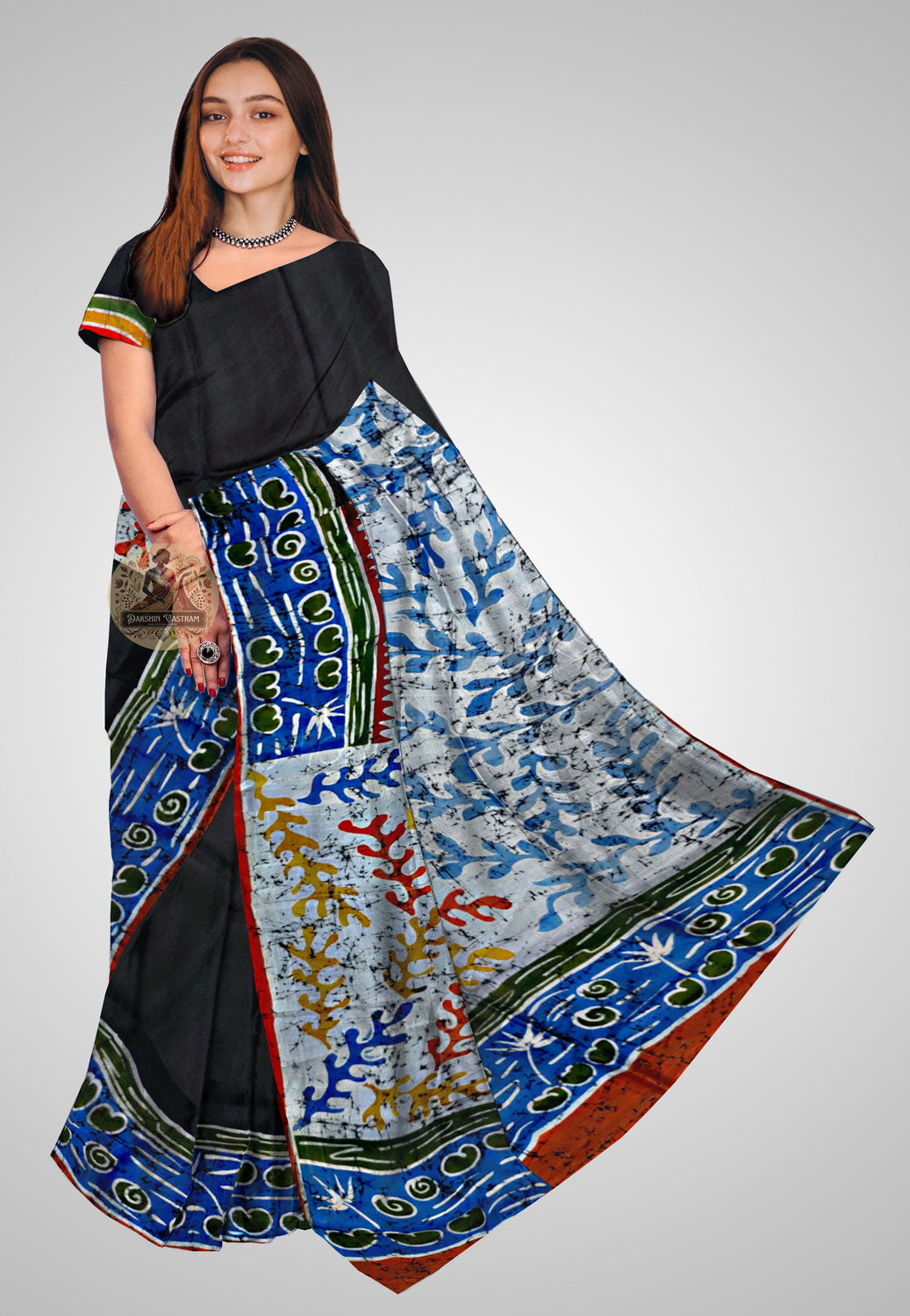 Elegant pure silk saree with luxurious texture and drape
