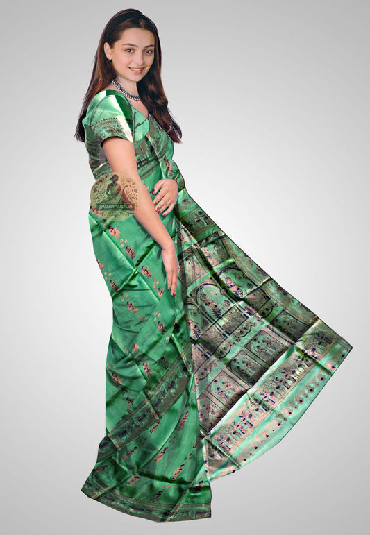 Opulent handwoven saree ideal for grand events and celebrations