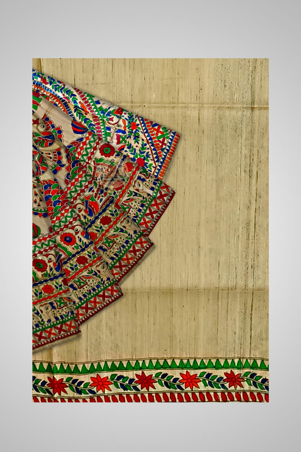Shop Indian Tussar Saree Online – Artisan texture close-up