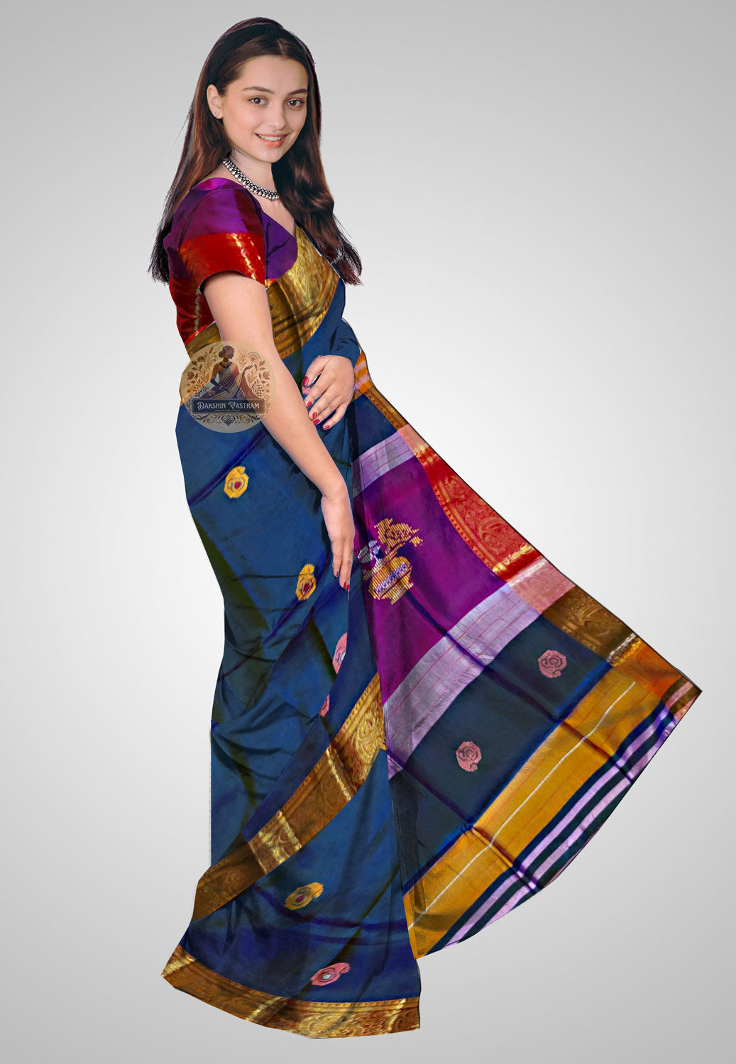 Handwoven Katan silk saree ideal for weddings and festivals