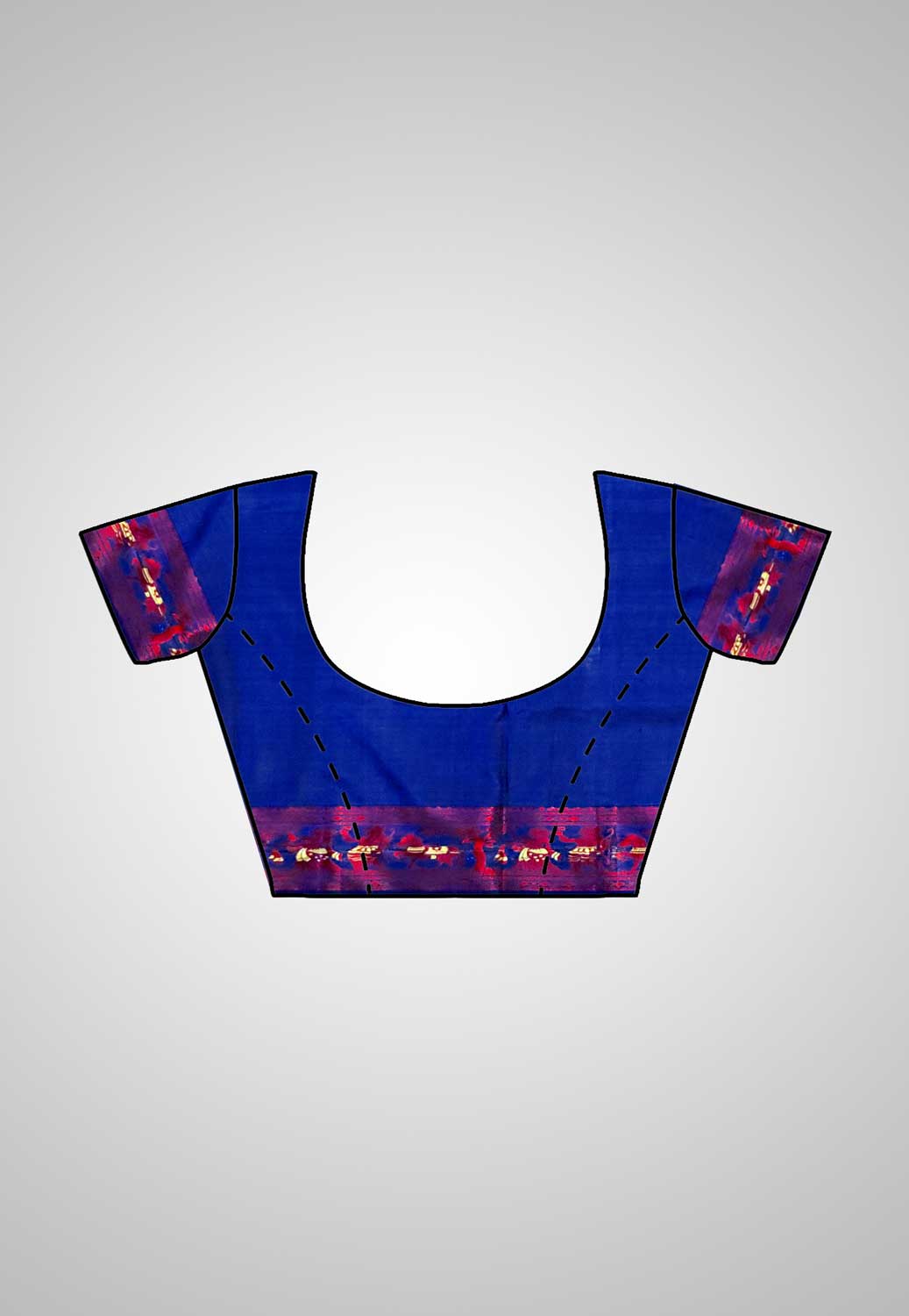 Buy Baluchari Saree online – Handloom Baluchari Silk Saree blouse view