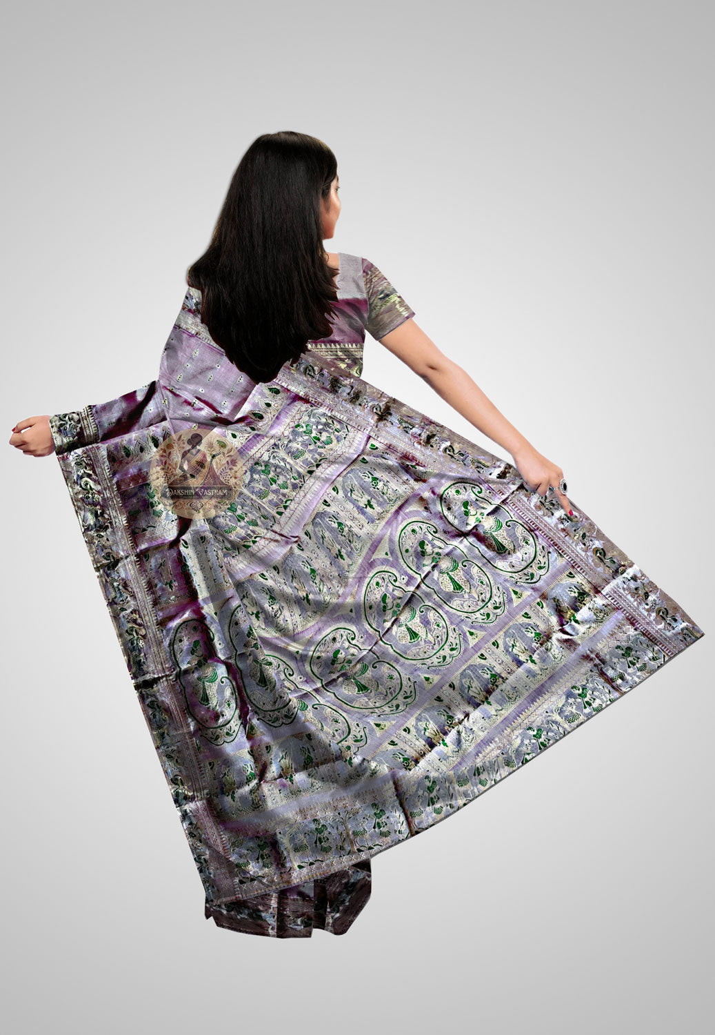 Luxurious pure silk saree with refined artistry