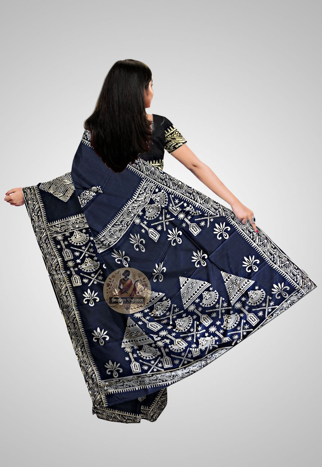 Buy Bishnupur Silk Saree online – Bishnupur Silk Saree rear view
