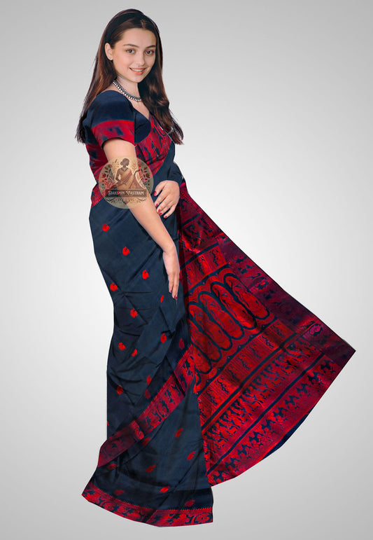 Buy Baluchari Silk Saree online – Baluchari Silk Saree side view