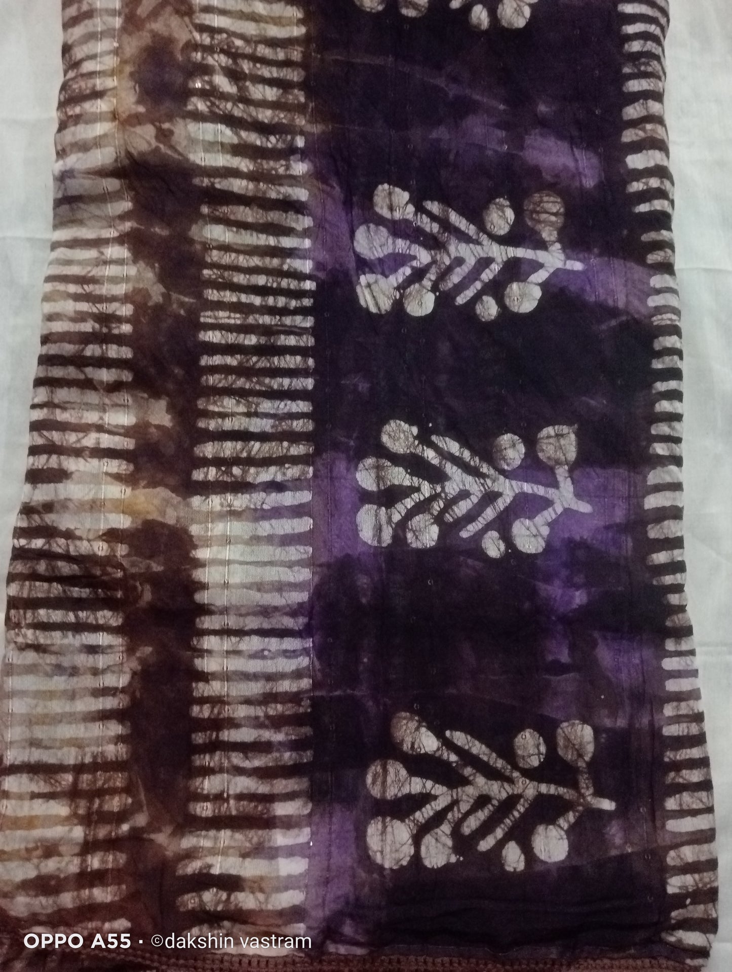 Saree Full View: Full view of Dola Cotton Saree draped, offering ultimate comfort and style for any occasion.