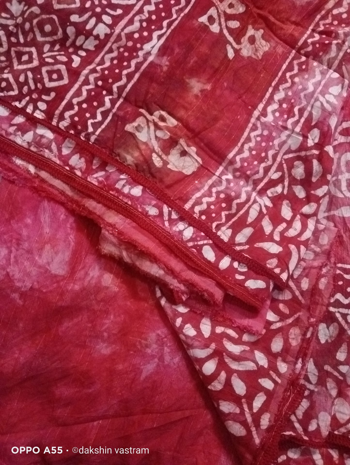 Saree Full View: Full view of Dola Cotton Saree draped on model, perfect for any occasion with a stylish yet comfortable look.