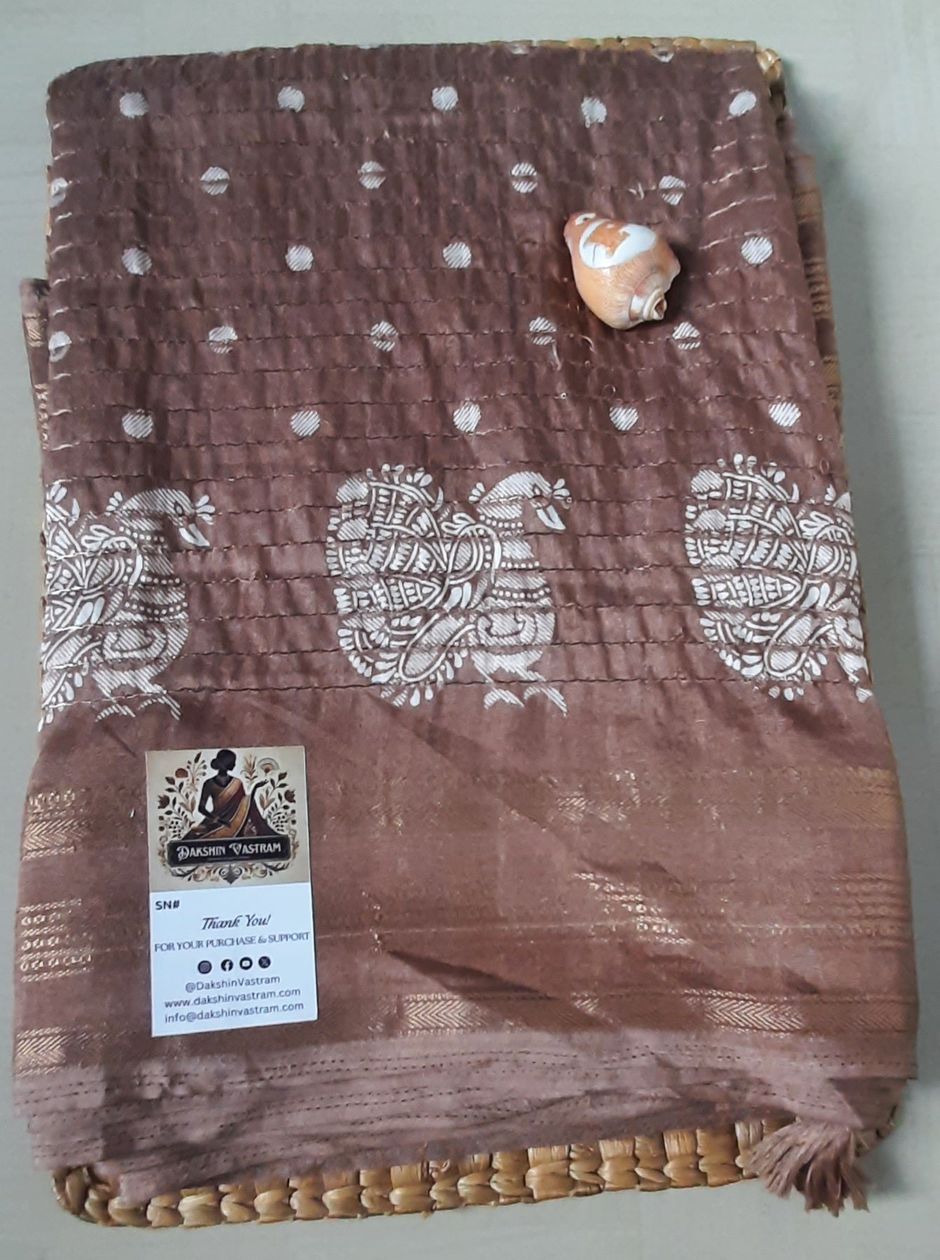Buy South Indian Saree online – Sequins Silk Saree front view