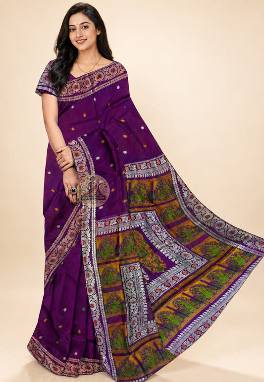 Durga Puja Sarees India 2026 — Authentic Baluchari, Swaarnachari, Pure Mulberry Silk, Tussar Silk and Banarasi Muga Tussar Saree for the Festival Season